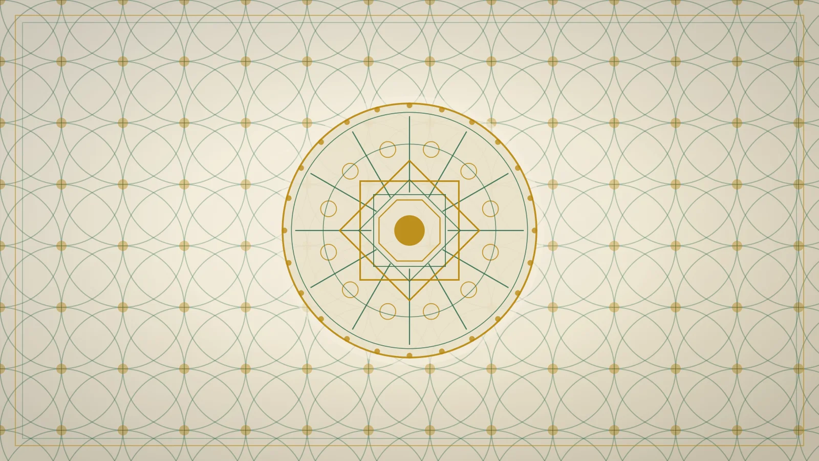 Kesişen dairelerden oluşan geometrik desen