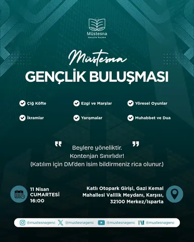Müstesna Gençlik Kulübü etkinliğinden bir kare